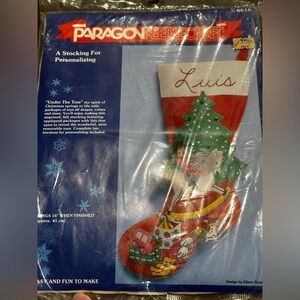PARAGON Christmas Stocking Kit Under The Tree 6616 16 Inch Long NIB